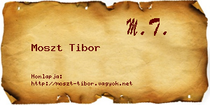 Moszt Tibor névjegykártya